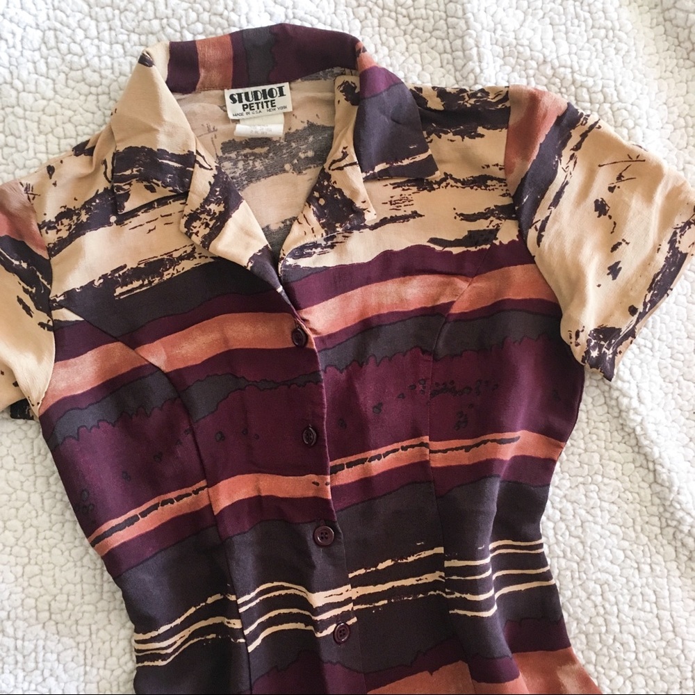 [vintage] Button front maxi dress